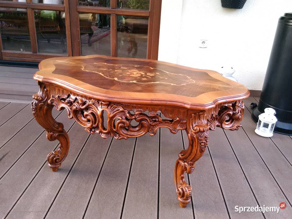 Stolik Barokowy Rzeźbiony Antyk Kluki