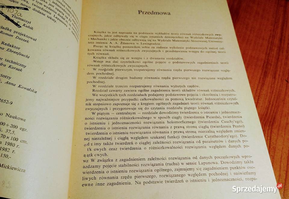 Metody całkowania równań różniczkowych Gdańsk