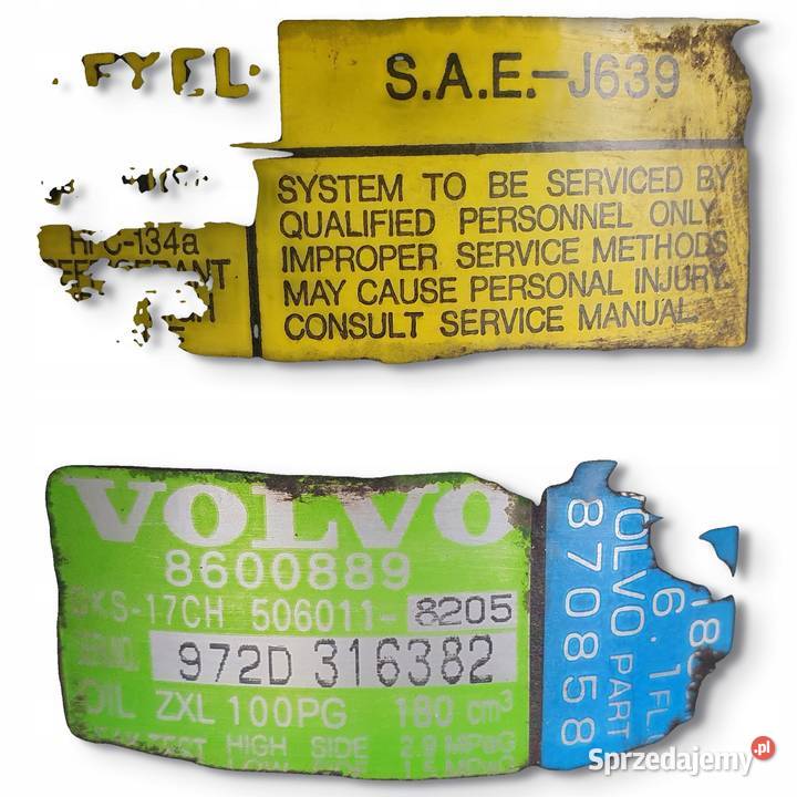 SPRĘŻARKA KLIMATYZACJI Volvo S80 I 24 i 8600889 osobowe Chełm sprzedam