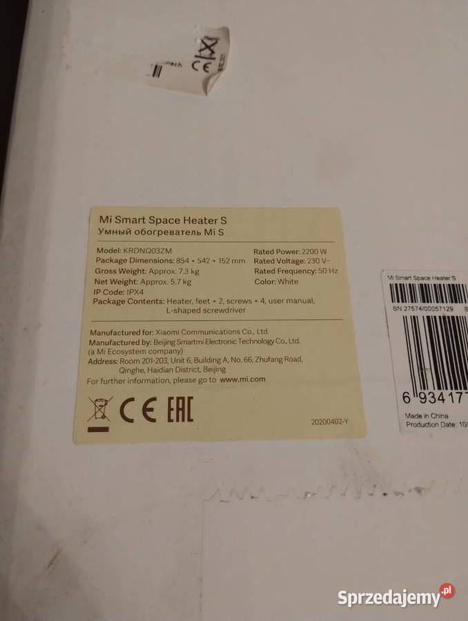 Sprzedam grzejnik elektryczny Xiaomi