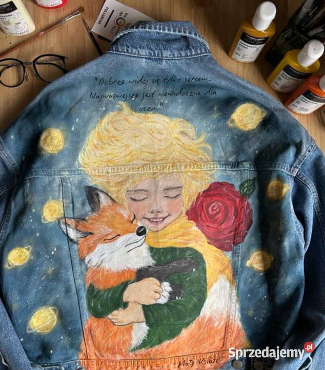 Malowanie ubrania custom kurtki art portret Pozostałe Tomaszów Mazowiecki
