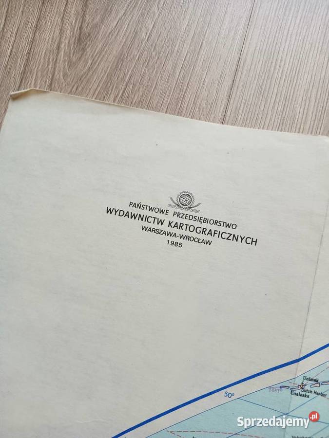 Świat Mapa Polityczno Komunikacyjna PPWK PRL małopolskie Kraków sprzedam