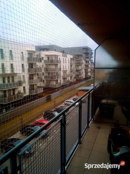 OCHRONA BALKONU SIATKA BEZINWAZYJNY MONTAŻ Warszawa usługa dla zwierząt