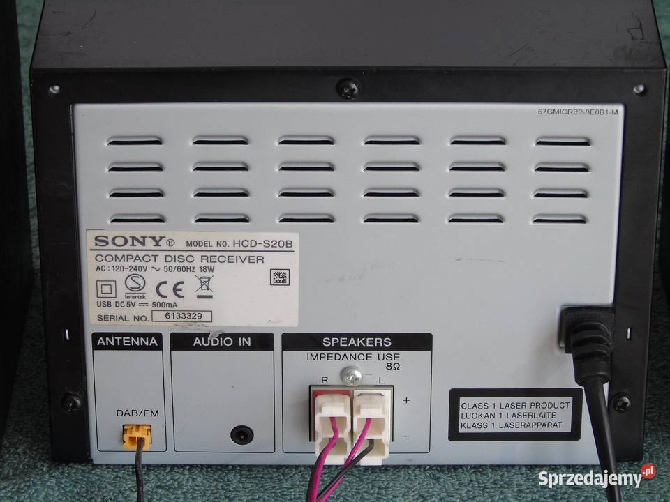 Wieża Sony USB mp3 CD RDS AUXkolumny DOSTAWA Jasło