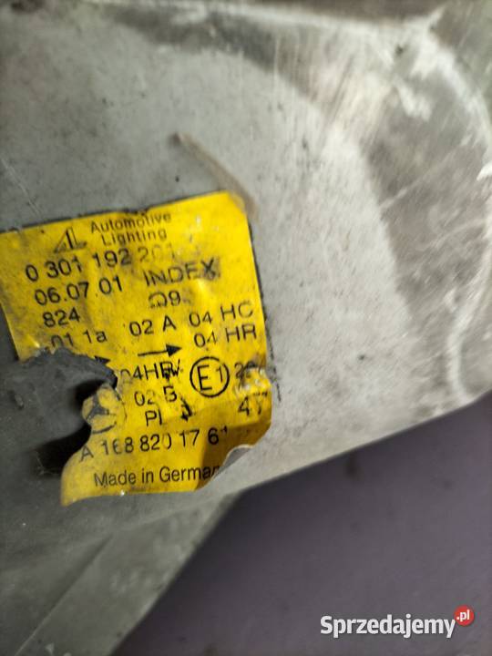 Mercedes W168 Lampa przód lewa A1688201761 Lewe Kamień-Kolonia