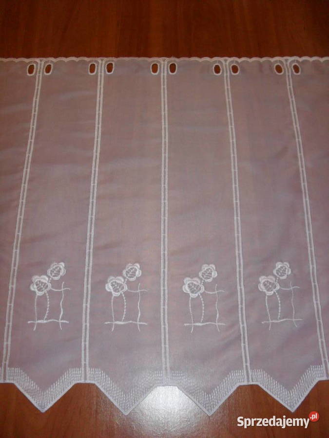 zazdroska krótka firanka 55 biała haft Wrocław