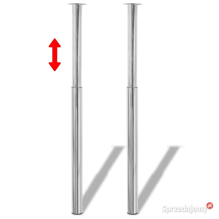 2 teleskopowe nogi do stołu Chrom 710 1100 mm Warszawa