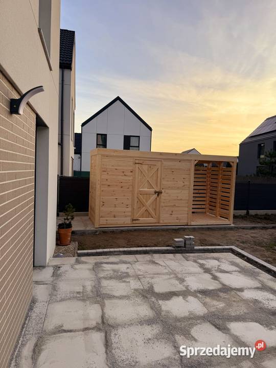 Drewniany domek narzędziowy 3 x 15m z drewutnią Domki narzędziowe Dom i Ogród Kalety sprzedam