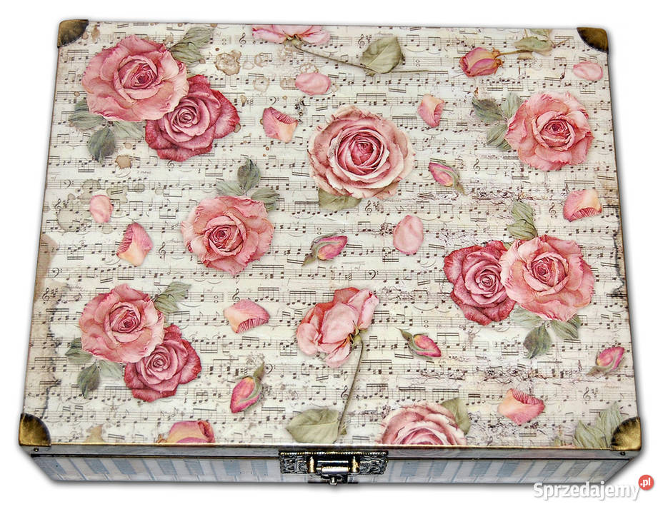 HERBACIARKA pudełko drewniane 12przegród RÓŻE wielokolorowy kujawsko-pomorskie Bydgoszcz