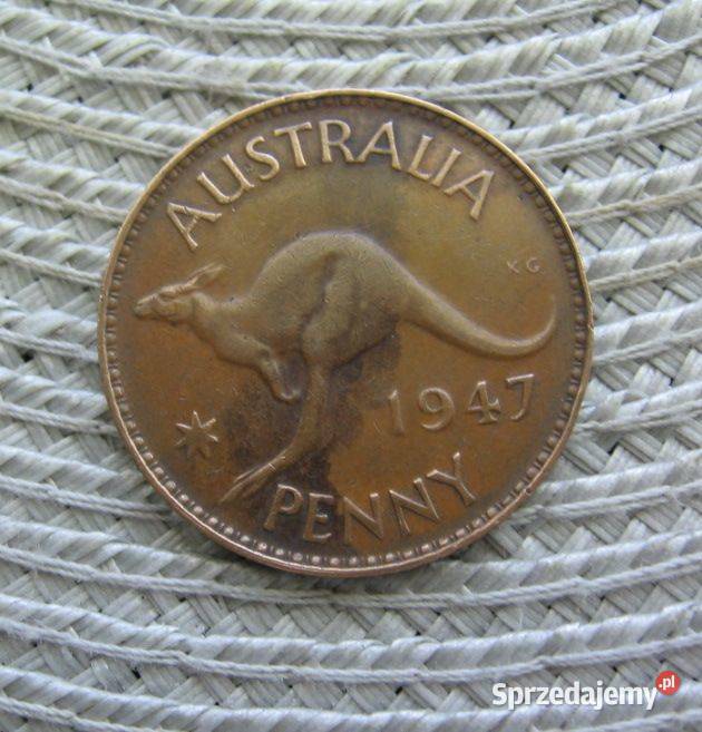 Australia 1 Peny 1947r wielkopolskie Kalisz