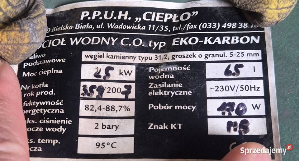 Piec na ekogroszek 25 kw Błaszki