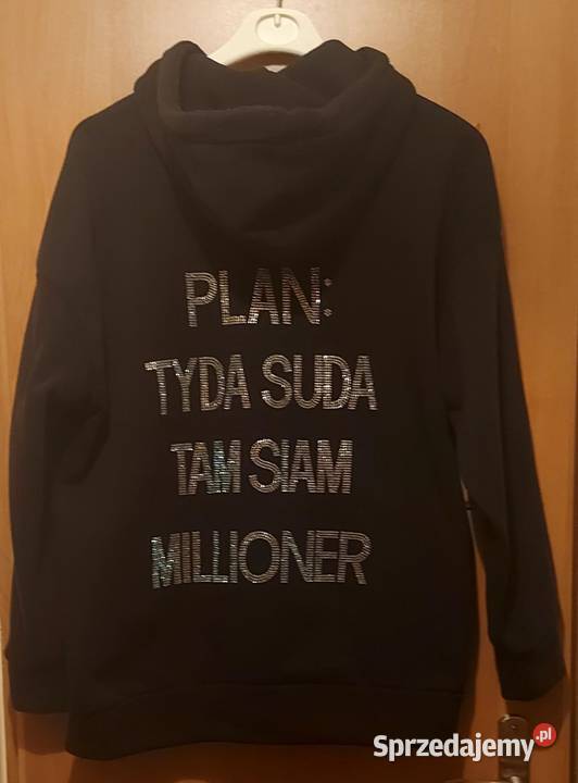 Czarna bluza z kapturem rozmiar 46 Rozmiar 46 Pozostałe Ostróda