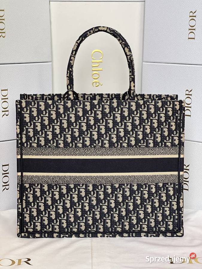 Torebka Dior Tote Book Dark Blue Warszawa