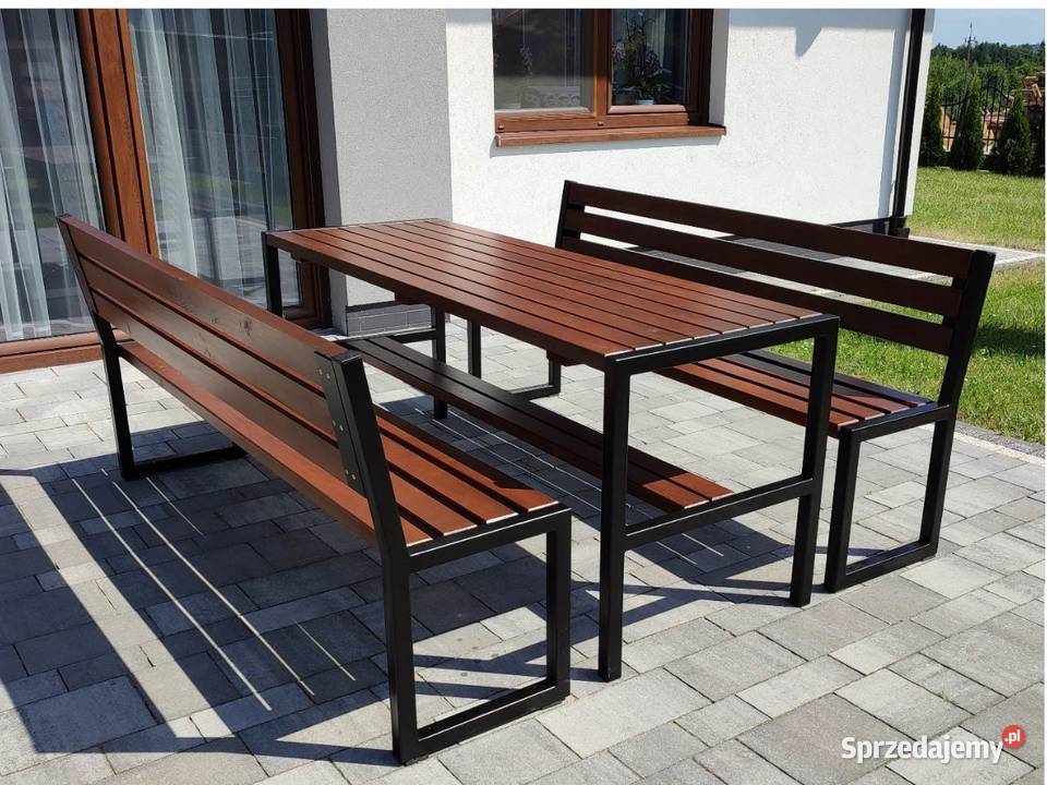 meble ogrodowe zestawy komplety stalowe W121 Podkowa Leśna