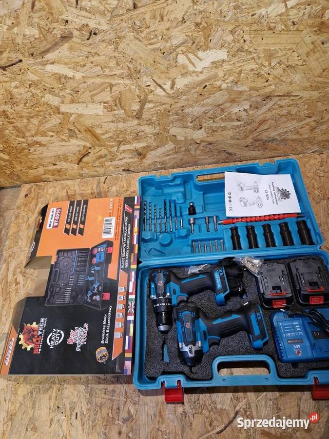 Zestaw narzędzi aku WKRĘTARKA KLUCZ UDAROWY Głogowa