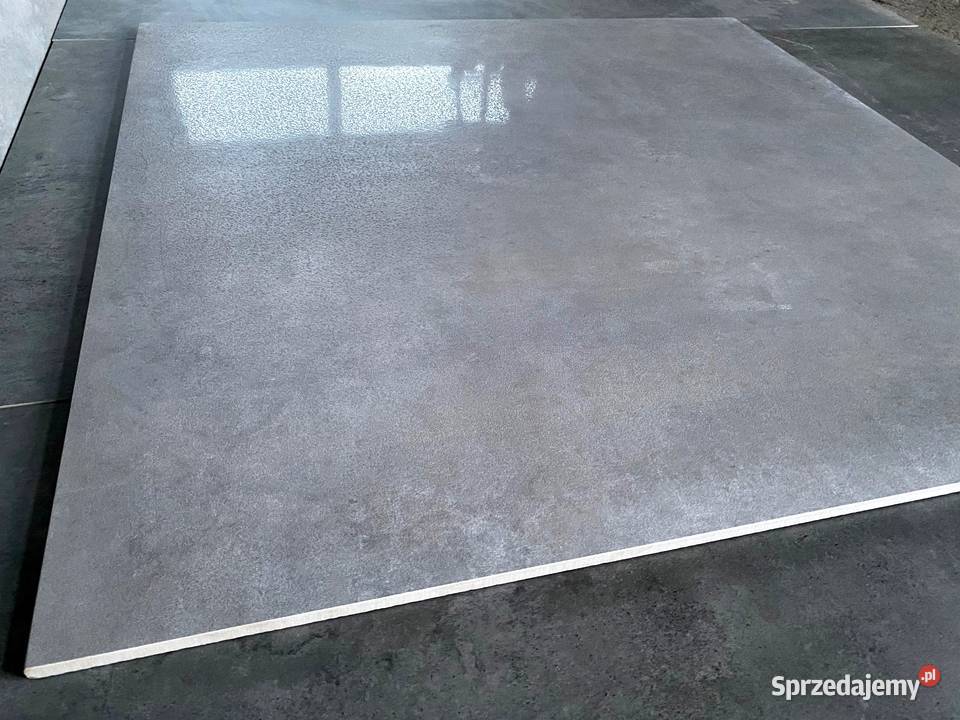 Gres betonopodobny grafit 80x80 duży rozmiar Łask