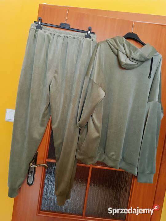 Dres oliwkowy komplet bawełna Cieszyn sprzedam