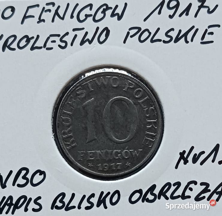 10 Fenigów Królestwo Polskie 1917 r NBO 1 Konin
