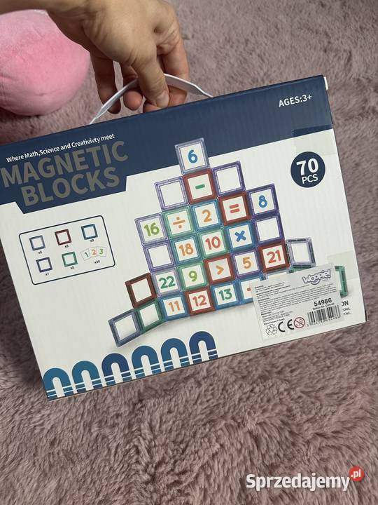 Klocki madnetyczne Cyfry 3 nauka liczenia