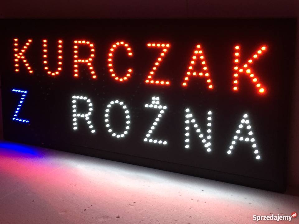 KURCZAK Z ROŻNA LED reklama 100x42 zewnętrzna pomorskie Gdańsk sprzedam