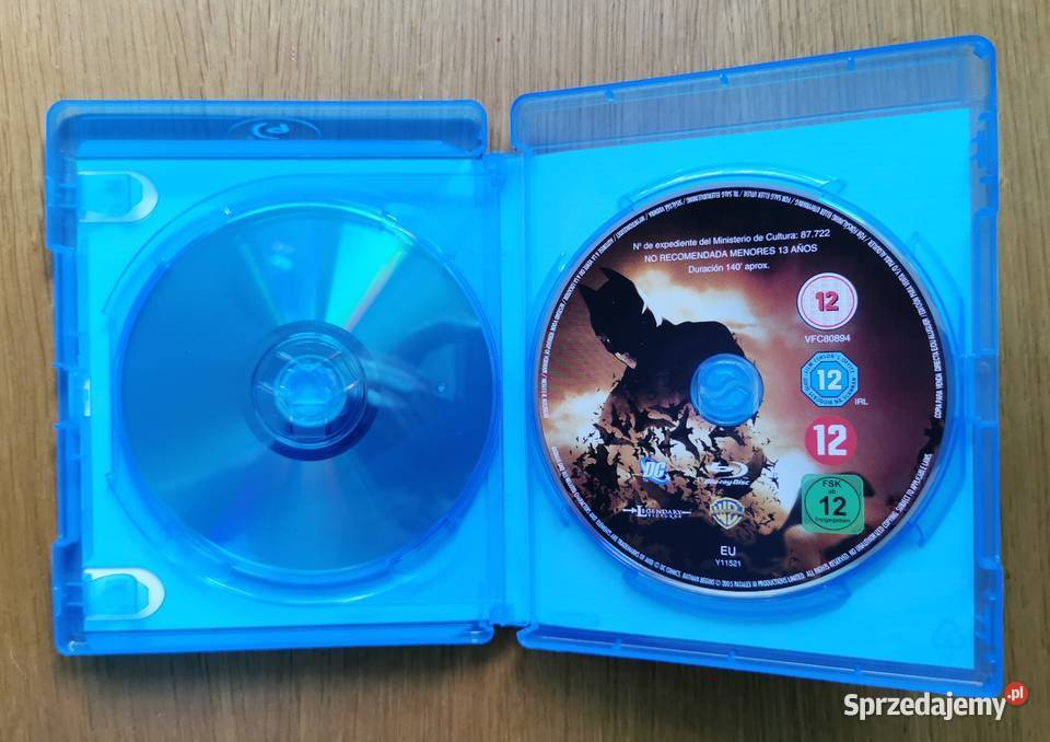 Batman Begins Batman Początek Bluray DVD En 2005 Parzęczew