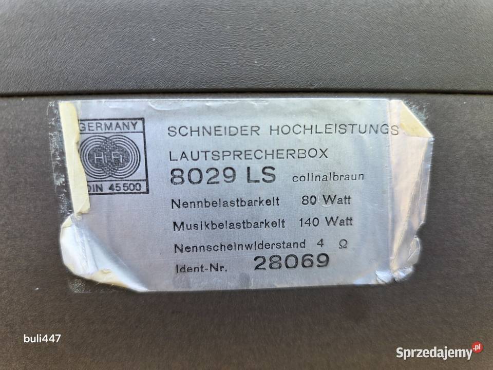 kolumny schneider 8029ls 80w 4ohm Chełm Śląski
