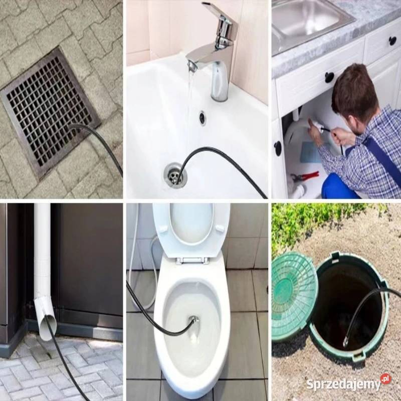 Wąż 14 15M 155bar do Czyszczenia Rur 3 Złączki Osprzęt do myjek