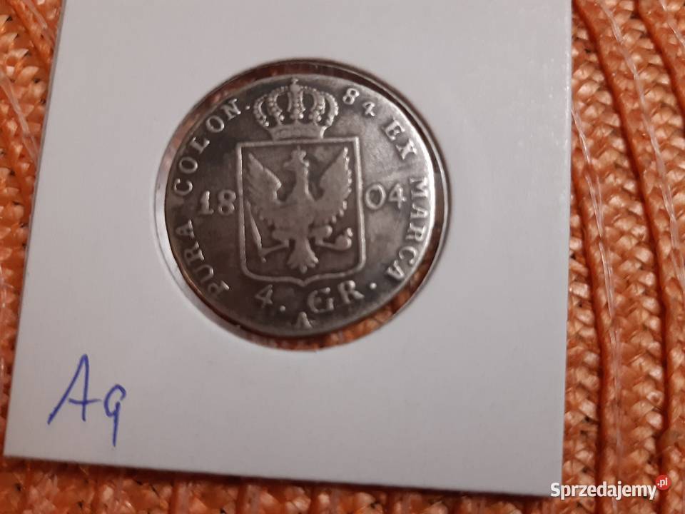 moneta srebrna Śląska panowania pruskiego z Numizmatyka Łomża sprzedam