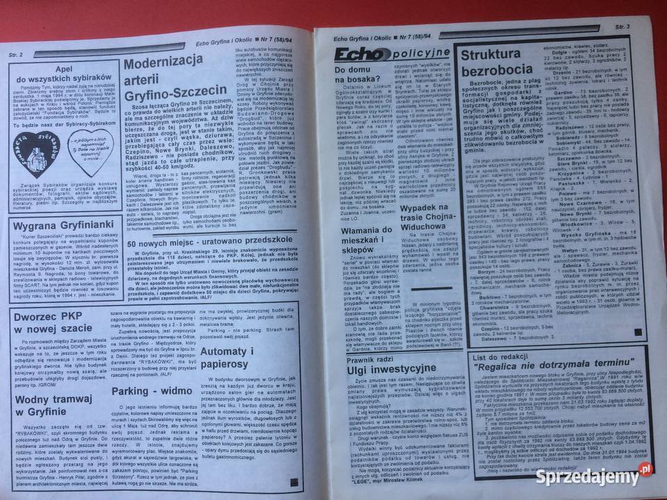 466 Tygodnik Echo Gryfina I Okolic zachodniopomorskie Szczecin sprzedam