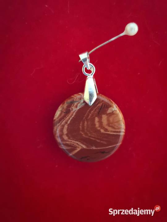 Okazja Ładny wisiorekzawieszka z JASPIS CZERWONY Częstochowa