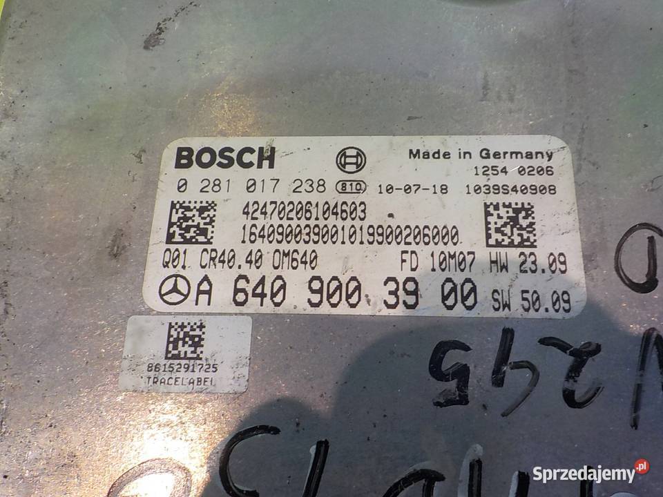 MERCEDES B W245 20 CDI LIFT 10r 5D sterownik Czujniki i sterowniki mazowieckie Suków sprzedam