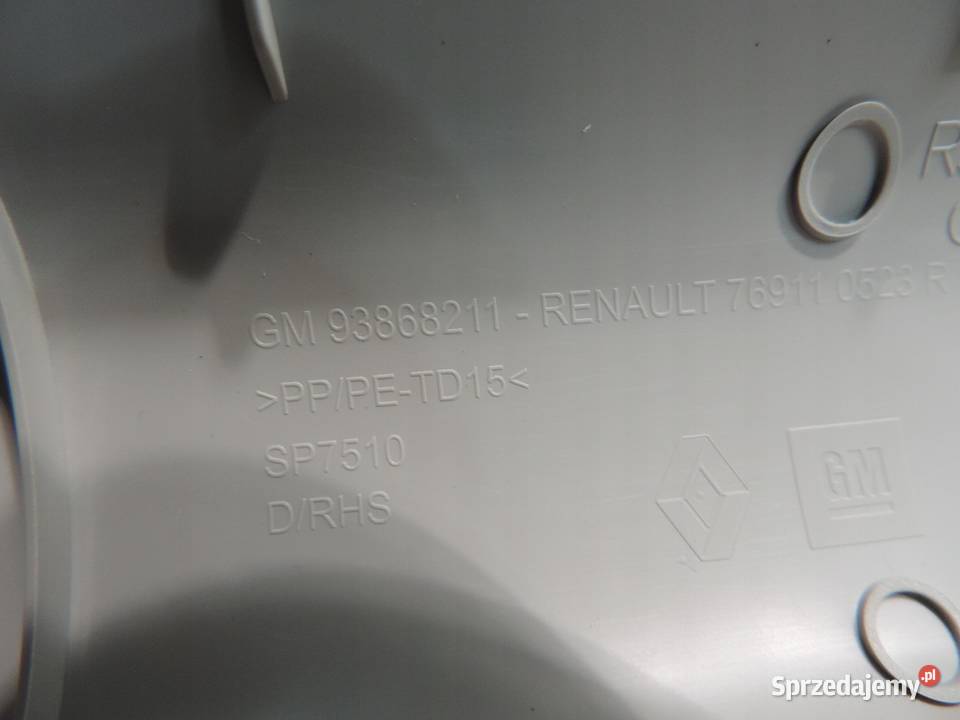 osłona słupka prawa OPEL VIVARO B NOWY 93868211 osobowe