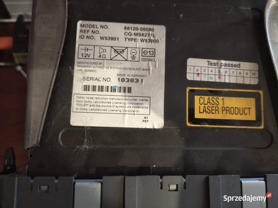 Oryginalne radio z panelem climatronic toyota sprzedam