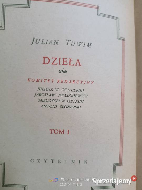 Tuwima wiersze wybrane pierwsze wydanie książki mazowieckie Warszawa