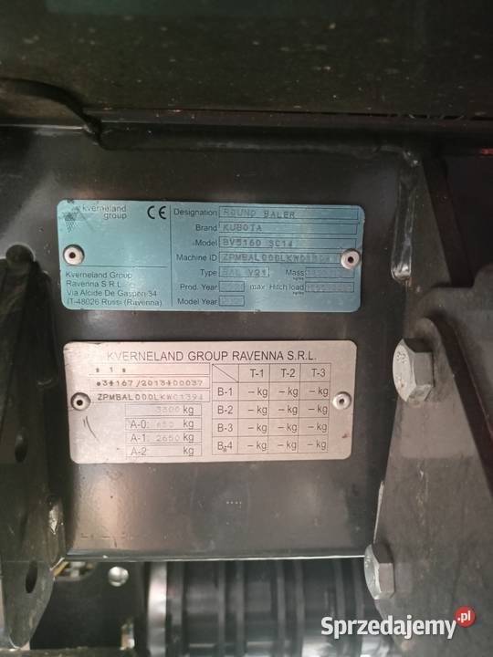 Prasa pasowa zmiennokomorowa Kverneland Kubota nieuszkodzony mazowieckie Skwierczyn Lacki sprzedam