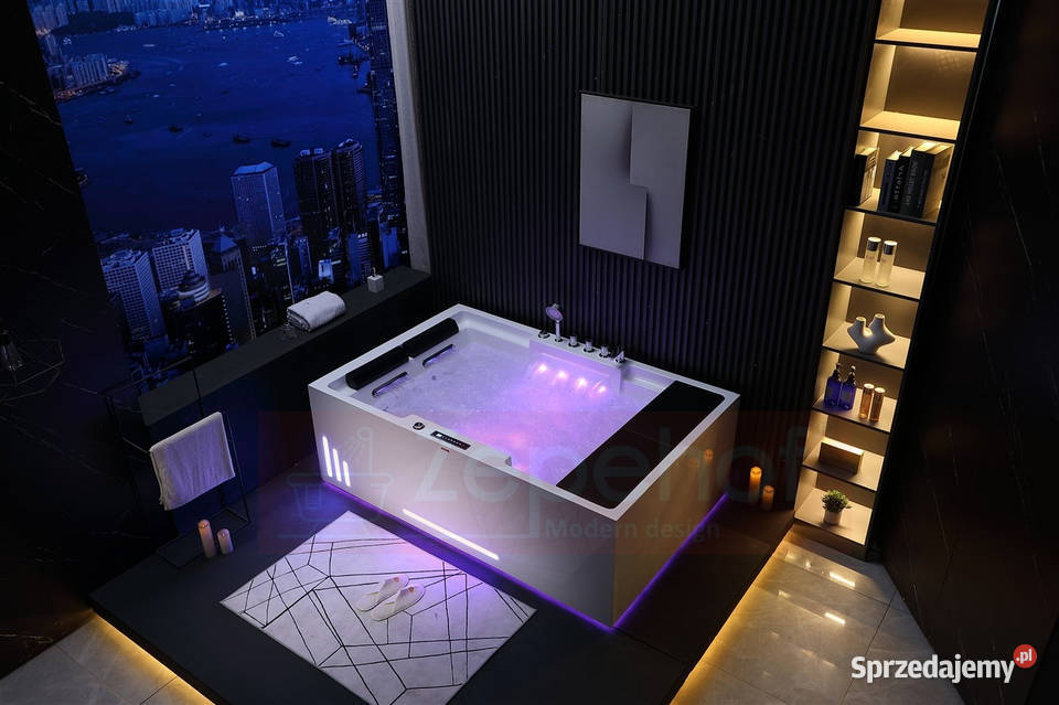 Wanna z hydromasażem EBD628 L prostokątna Grabówka