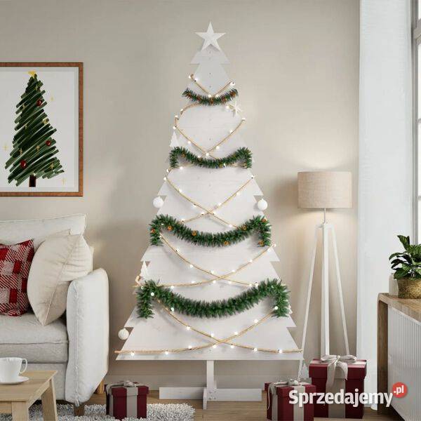 vidaXL Drewniana choinka do udekorowania biała Warszawa