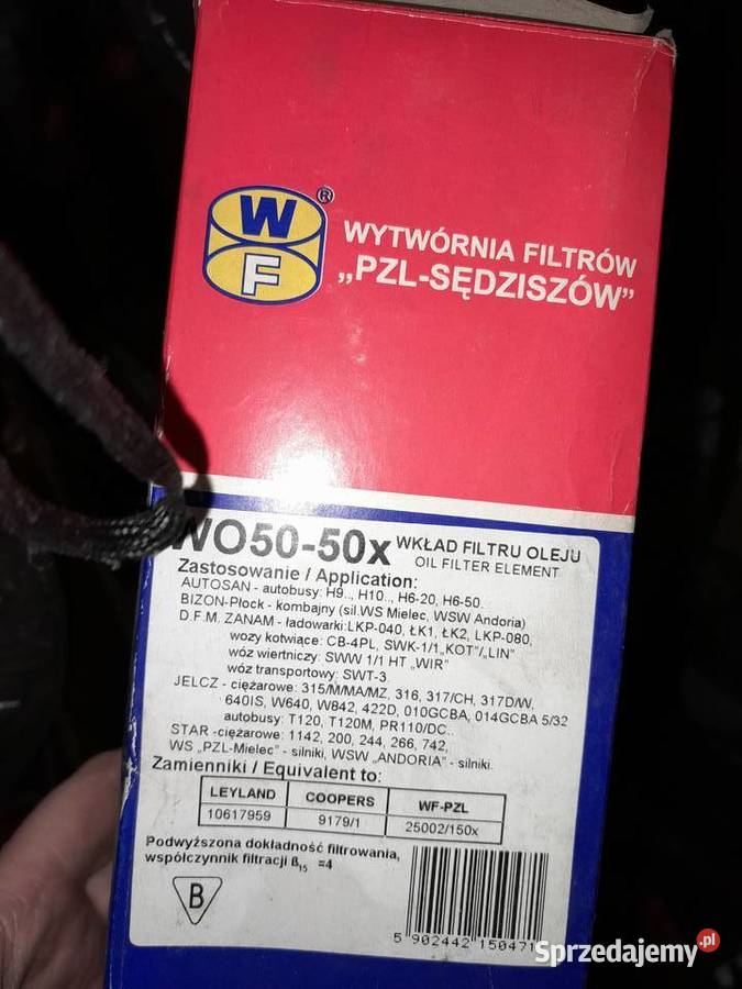 Wkład filtra oleju WO 50x Żywiec