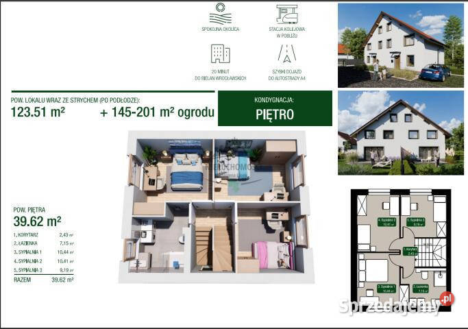 Dom bliźniak Pełcznica Wróbla 12351 metrów Liczba pokoi 4