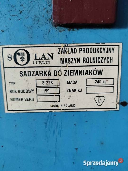 Sadzarka do ziemniaków Polska Solan 2 rzedowa nieuszkodzony Płońsk sprzedam