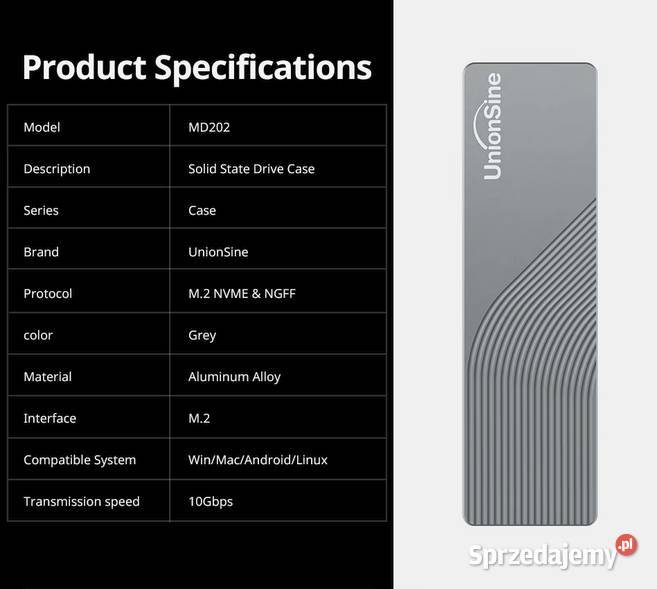 Obudowa USB dysk NVME M2 M2 dual protocoll 10Gbs kujawsko-pomorskie Grzywna