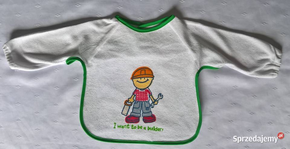 Śliniak z rękawkami podszyty ceratką 1 cowboy Gdańsk