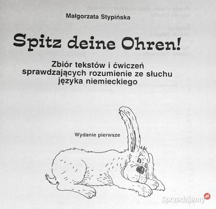 Spitz deine Ohren Małgorzata Stypińska Pozostałe Chełm sprzedam