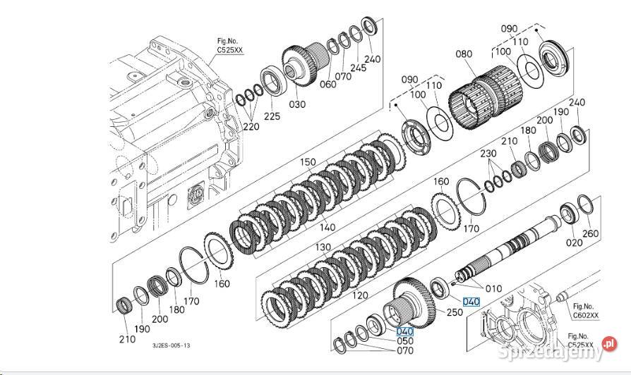 Łożysko układu przełączalnego pod obciążeniem m6