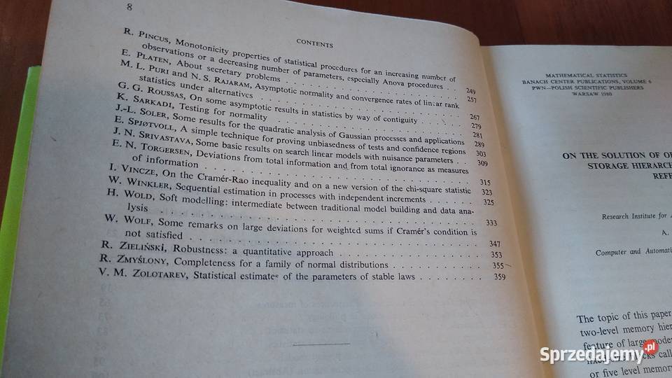 Mathematical statistics Bartoszyński Koronacki