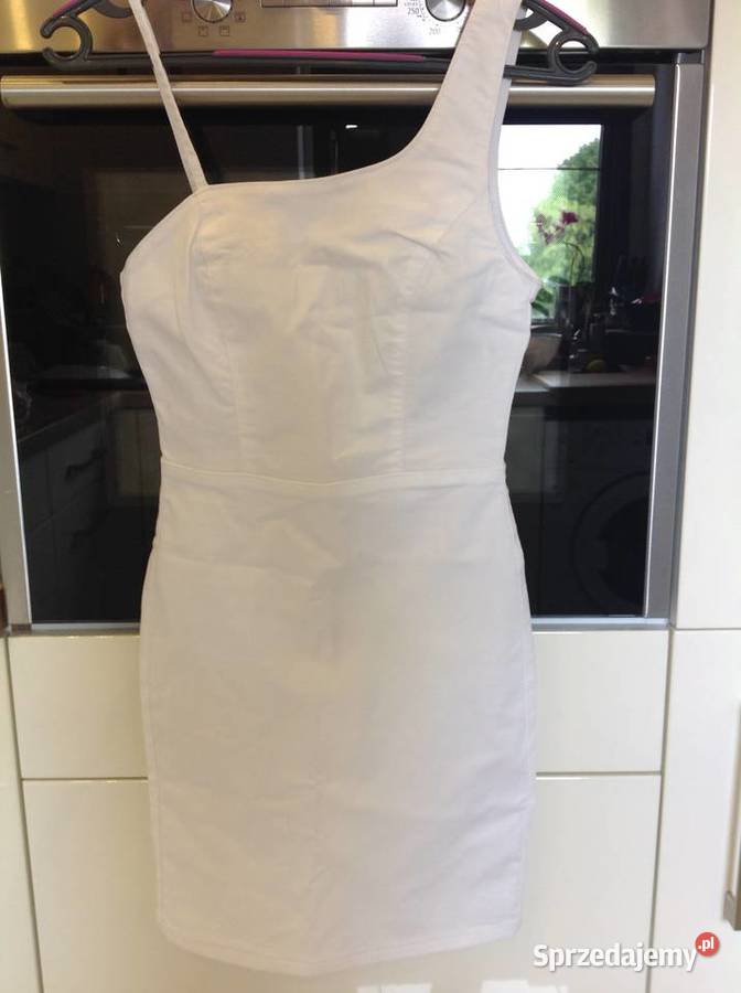 Biała Mini Sukienka Jeans TOPSHOP r XS nowa Rozmiar 34(XS) Nowa Sól
