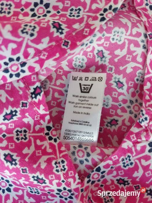 Bluzka L 40 TU różowa kwiaty wiskozowa Warszawa