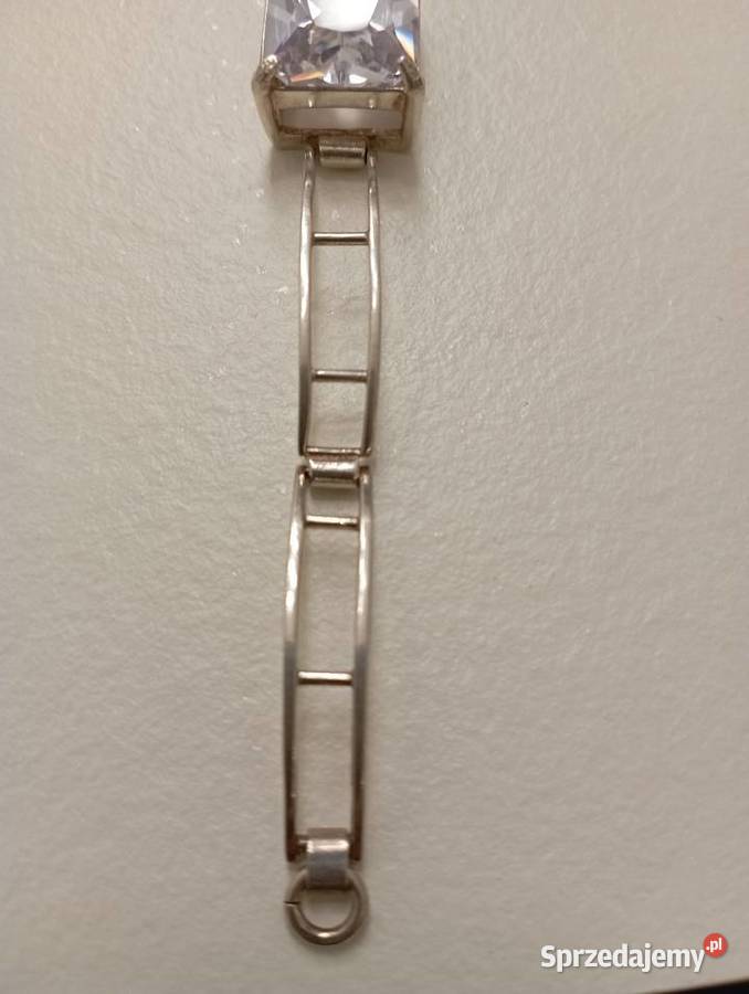 Bransoletka srebrna z dużą cyrkonią Radom sprzedam