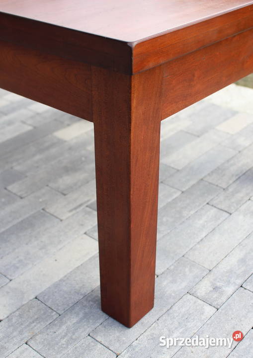 Solidny stolik kawowy lite drewno mahoniowy Meble Nowy Sącz sprzedam