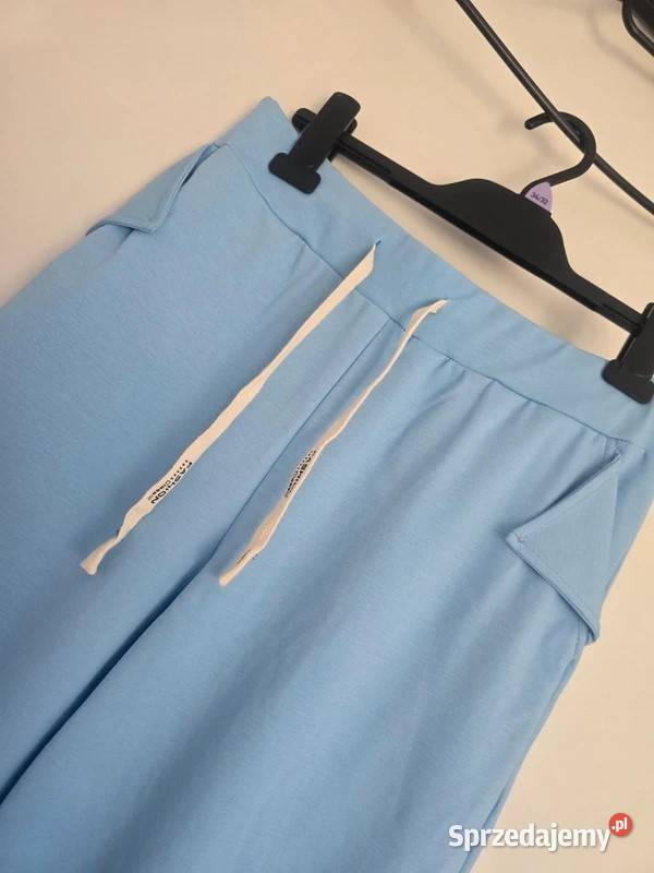 Spodnie masełko charemki baby blue one size Bez wzoru Krapkowice sprzedam